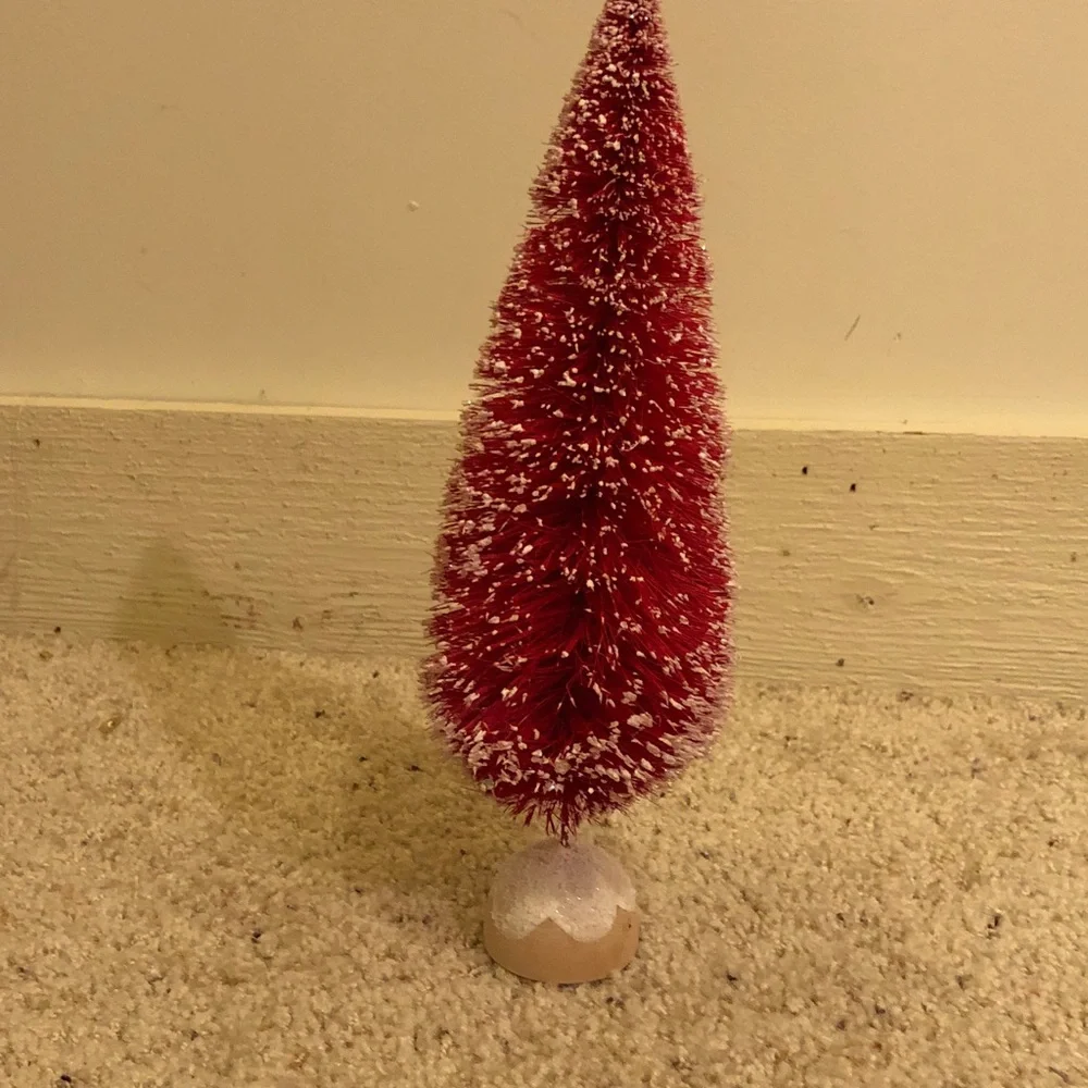Target Red and White Holiday Bottle Brush Tree